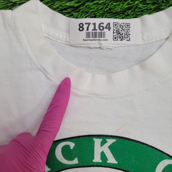 Vintage 1989 Irish Shamrock Shirt Large 21x28 White - Picture 5 of 14